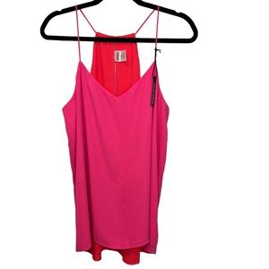 NWT Express Barcelona Cami Hot Pink Coral Reversible Tank Top - L